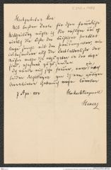 k.k. naturhistorisches Hofmuseum, Intendanzakten 1885-1896 (Hauer), Aktenzahl Z.235.a/1888, Seite 4